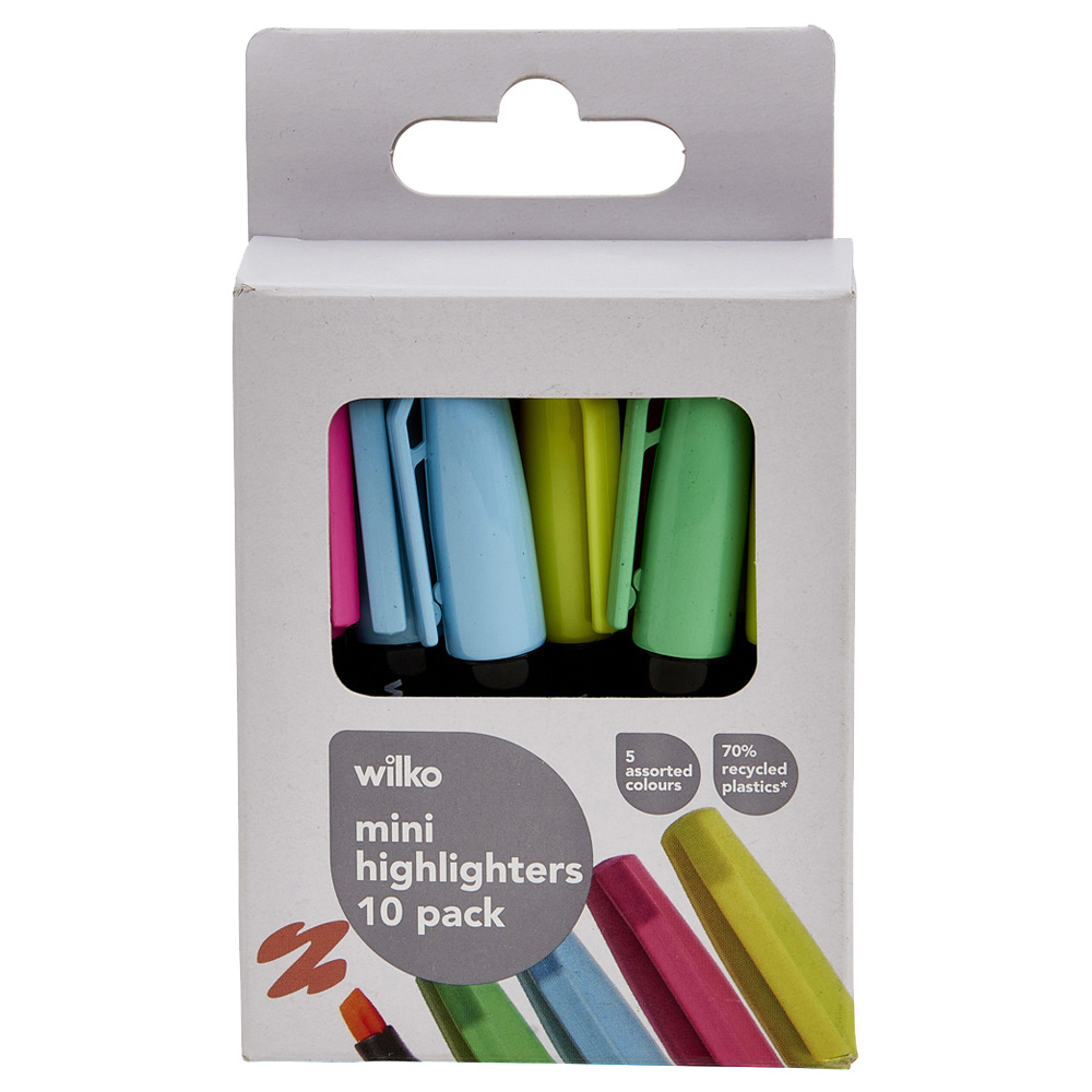 Wilko Mini Highlighters 10 Pack Wilko