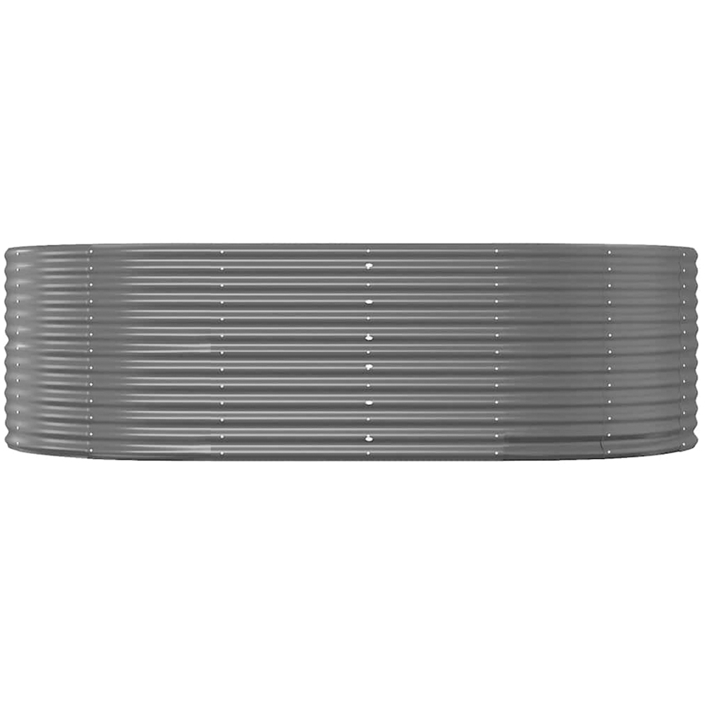 vidaXL Anthracite Galvanised Steel Oval Raised Garden Bed 212 x 140 x 68cm Image 2