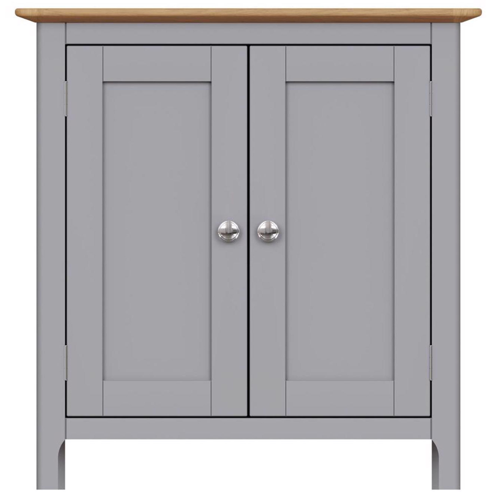 FWStyle Taberno 2 Door Dove Grey and Oak Compact Sideboard Image 3