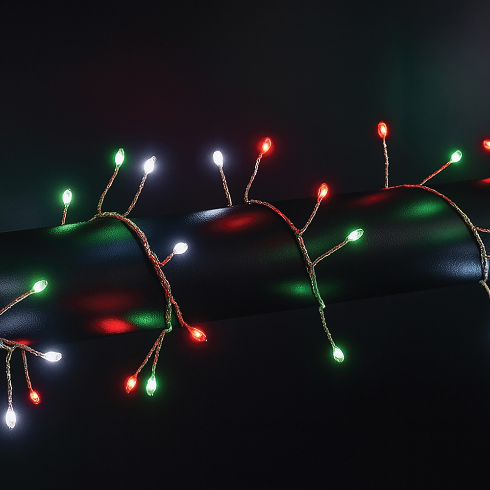 Xmas Haus RGB Micro Seed LED Multifunction Silver Cable Cluster Light 10m Image 3