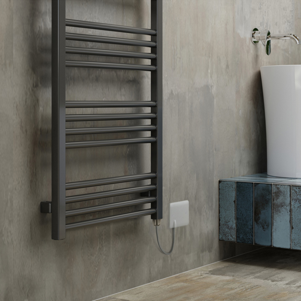 Terma Fiona E Sparkling Grey Electric Towel Rail 1620 x 500mm Image 6