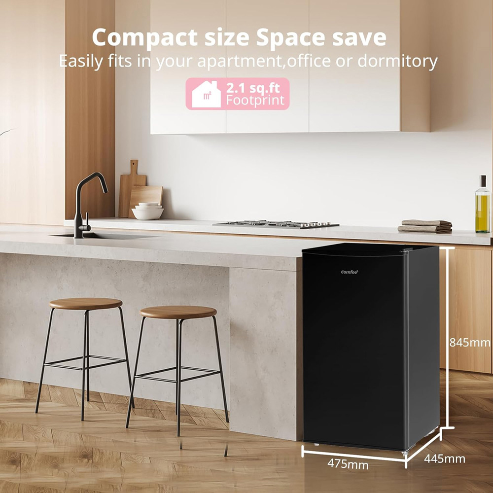 Living and Home Midea Adjustable Thermostat Reversible Door Under Counter 60L Freezer Image 9