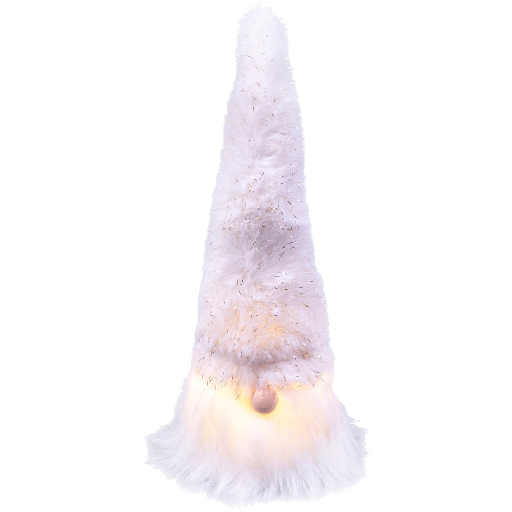 St Helens White Light Up Gonk Christmas Decoration 18cm Image 1