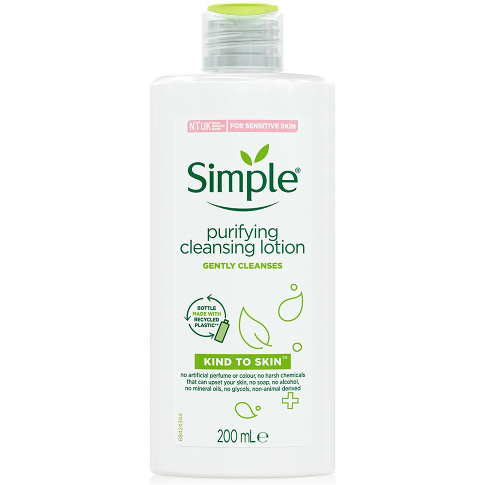 Simple Kind To Skin Purifying Cleansing Lotion 200ml 3 Pack Image 2