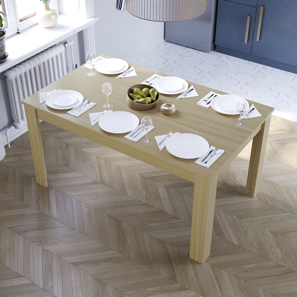 Vida Designs Medina 6 Seater Dining Table Oak Image 4