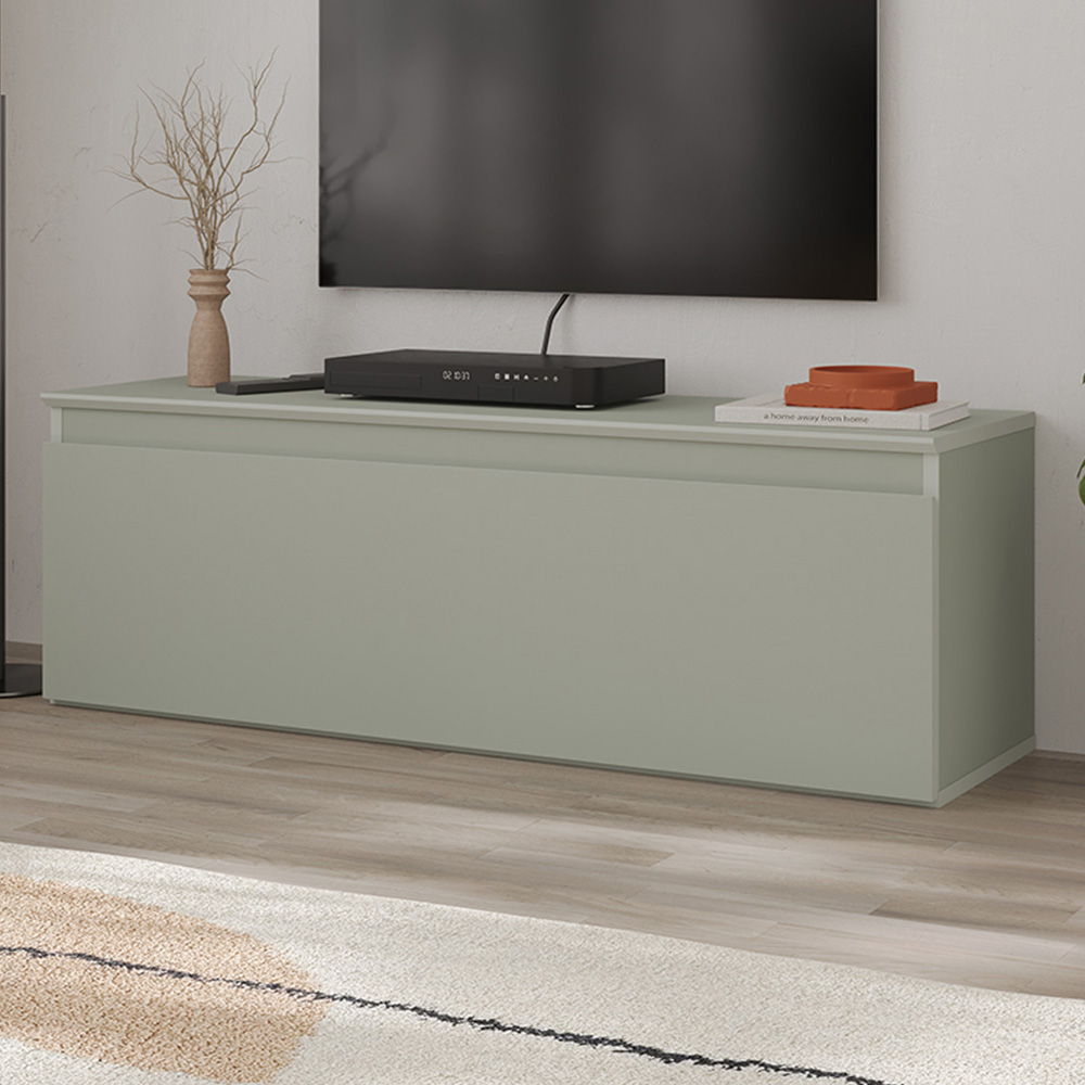 Decortie Sunset Single Door Ash Green TV Lowboard Image 1