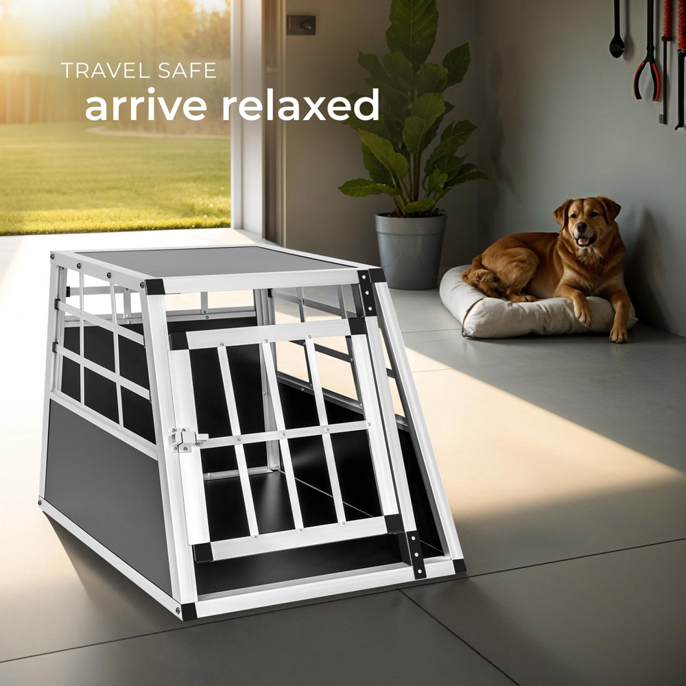 tectake Black Dog Crate 69 x 54cm Image 7