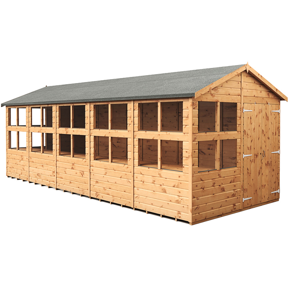 Empire Sheds 8 x 20ft 2 Door Dipped Treated Tongue and Groove Apex Potting Shed Image 1