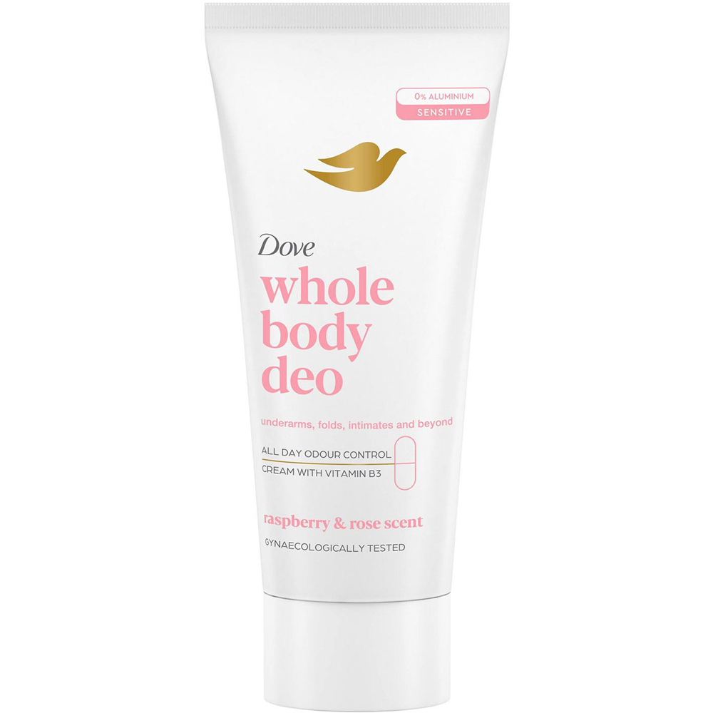 Dove Whole Body Raspberry and Rose Odour Protection Deodorant Cream 75ml 6 Pack Image 2