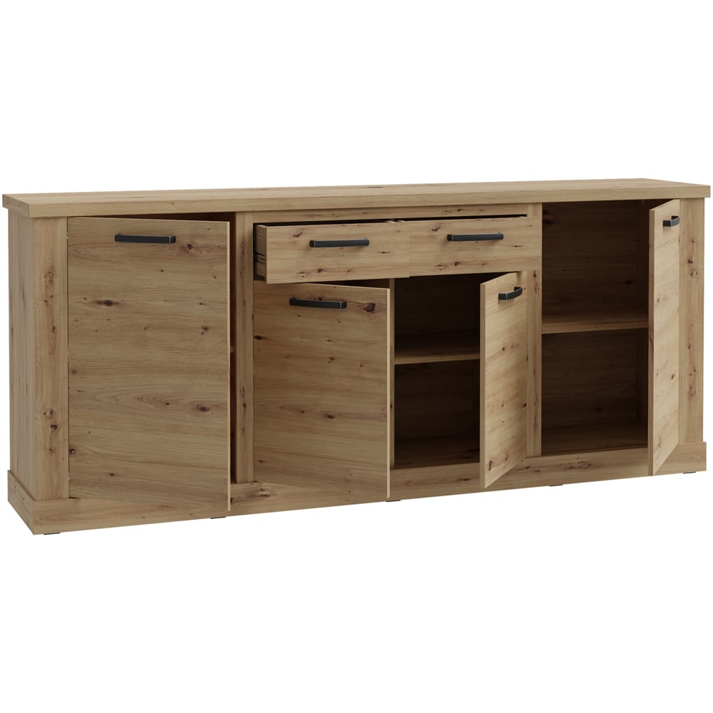 Florence Corona 4 Door 2 Drawer Artisan Oak Sideboard Image 4
