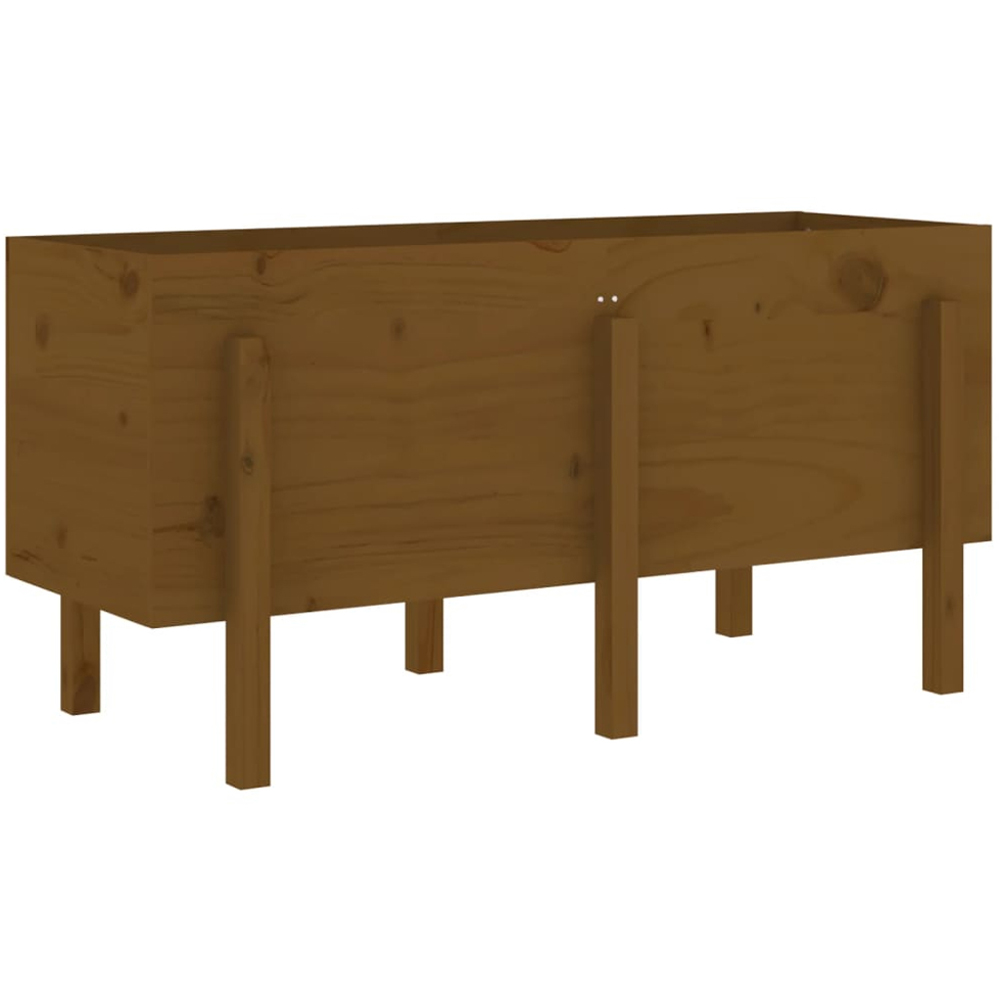 vidaXL Honey Brown Solid Pine Wood Raised Garden Bed 57 x 121 x 50cm Image 1