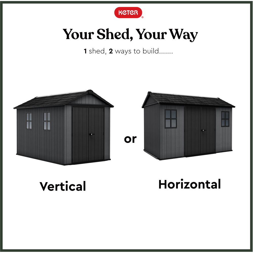 Keter Newton Plus 7.5 x 11ft Grey Steel Double Wall Shed Image 7