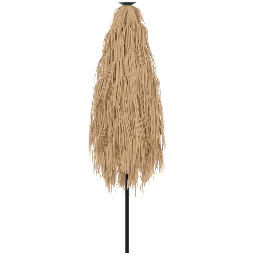 vidaXL Brown Straw Top Garden Parasol with Steel Pole 2.8m Image 5