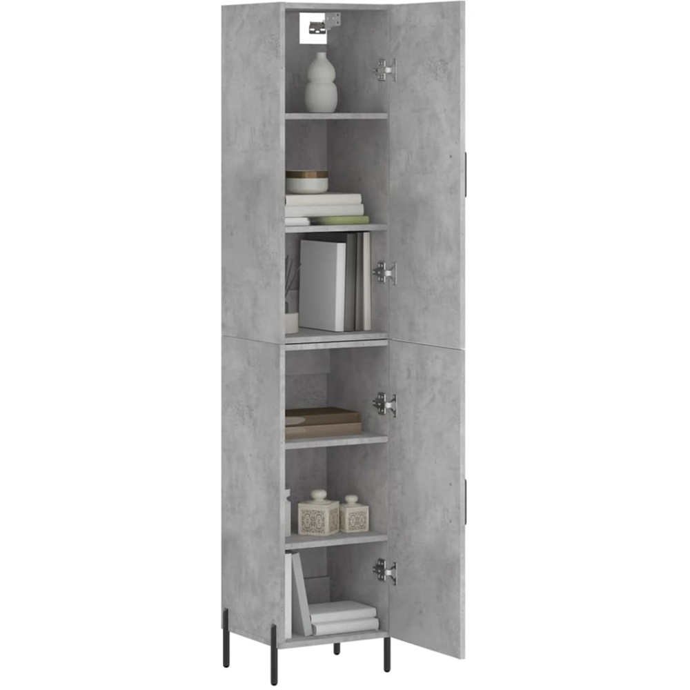 vidaXL 2 Door Concrete Grey Highboard Image 3