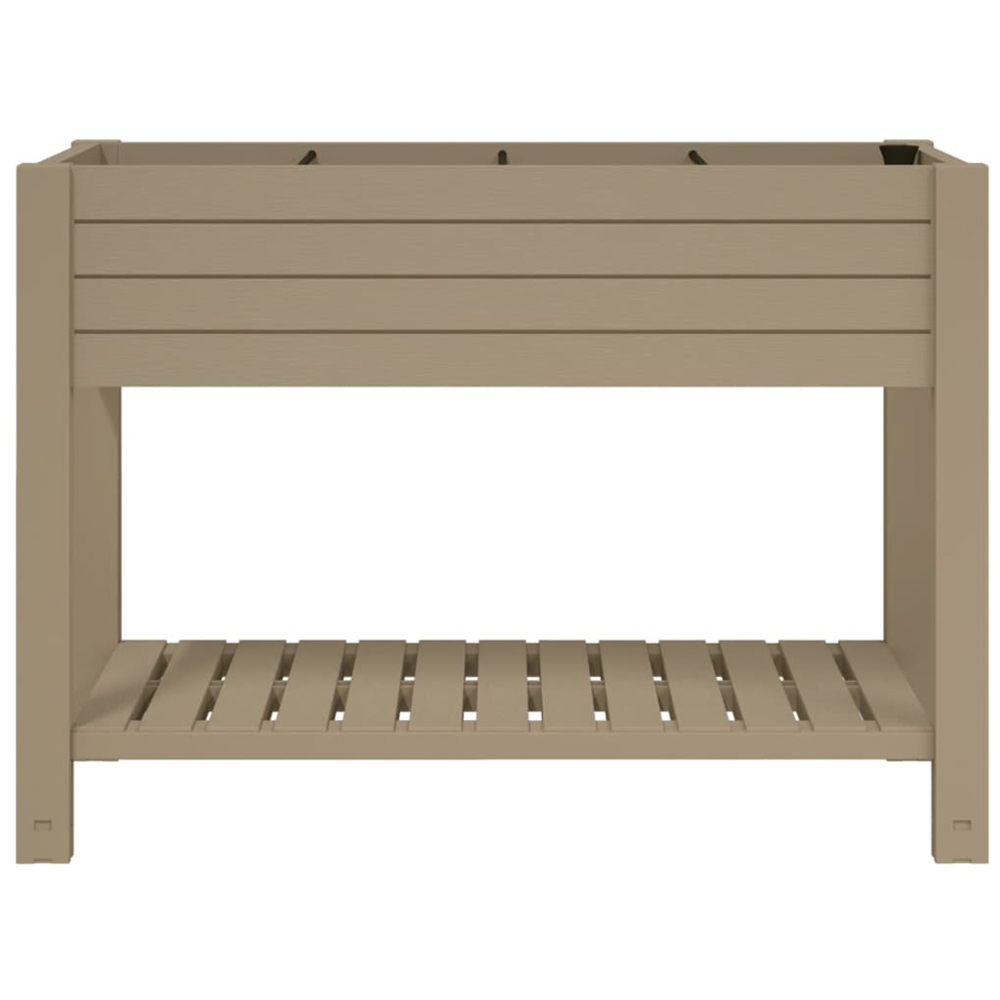 vidaXL Single Shelf Brown Plastic Raised Garden Bed 79 x 45 x 110cm Image 2