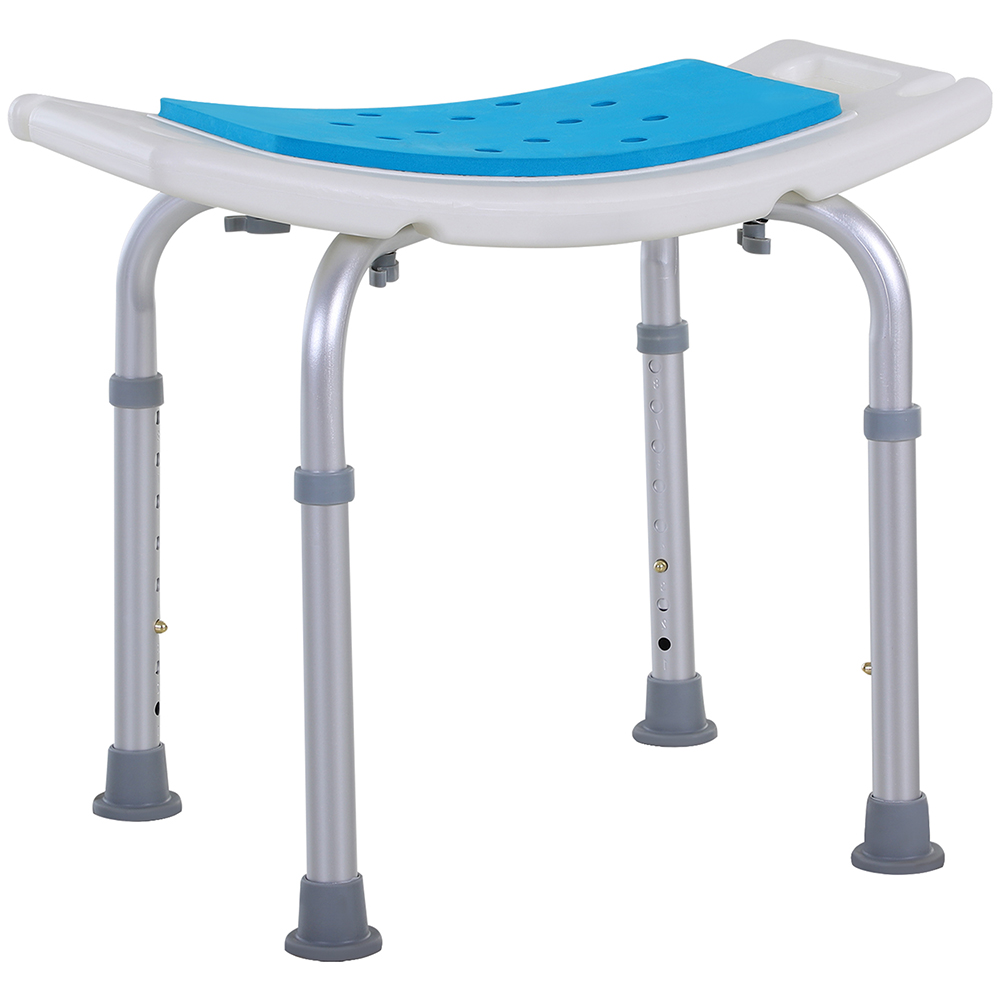 Portland Height Adjustable Aluminium Bath Chair Blue Image 2