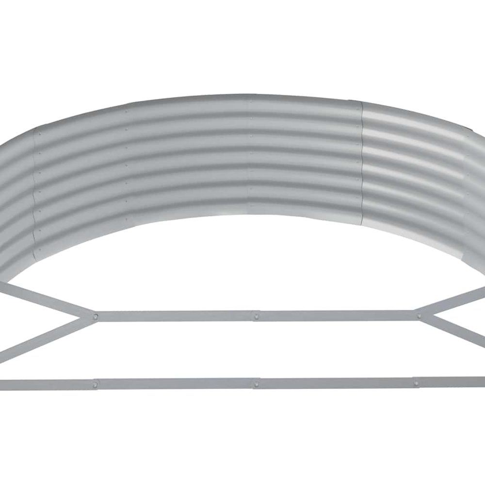 vidaXL Anthracite Galvanised Steel Raised Garden Bed 36 x 140 x 214cm Image 4