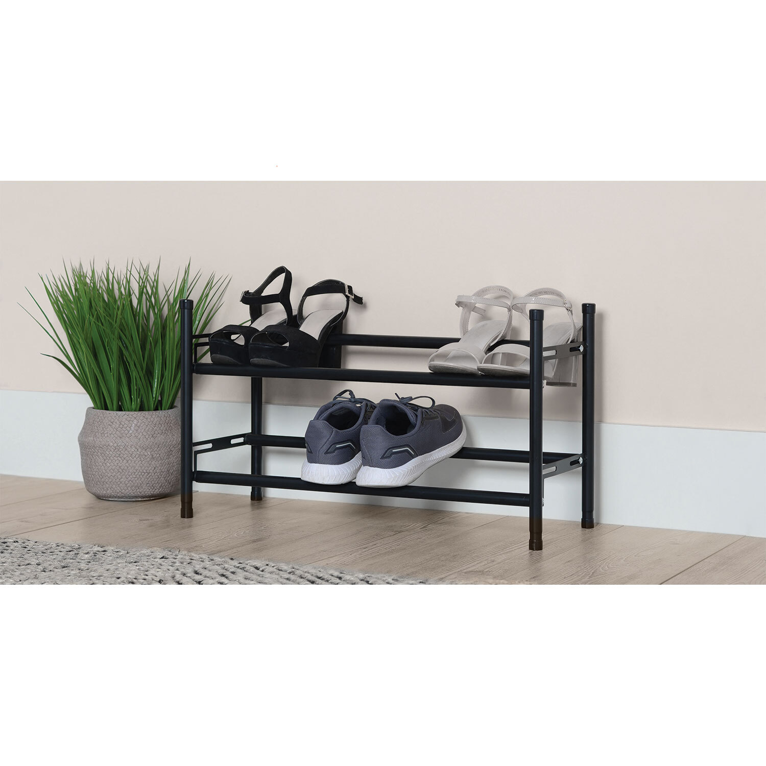 Malmo 2 Shelf Adjustable Shoe Rack Image 1