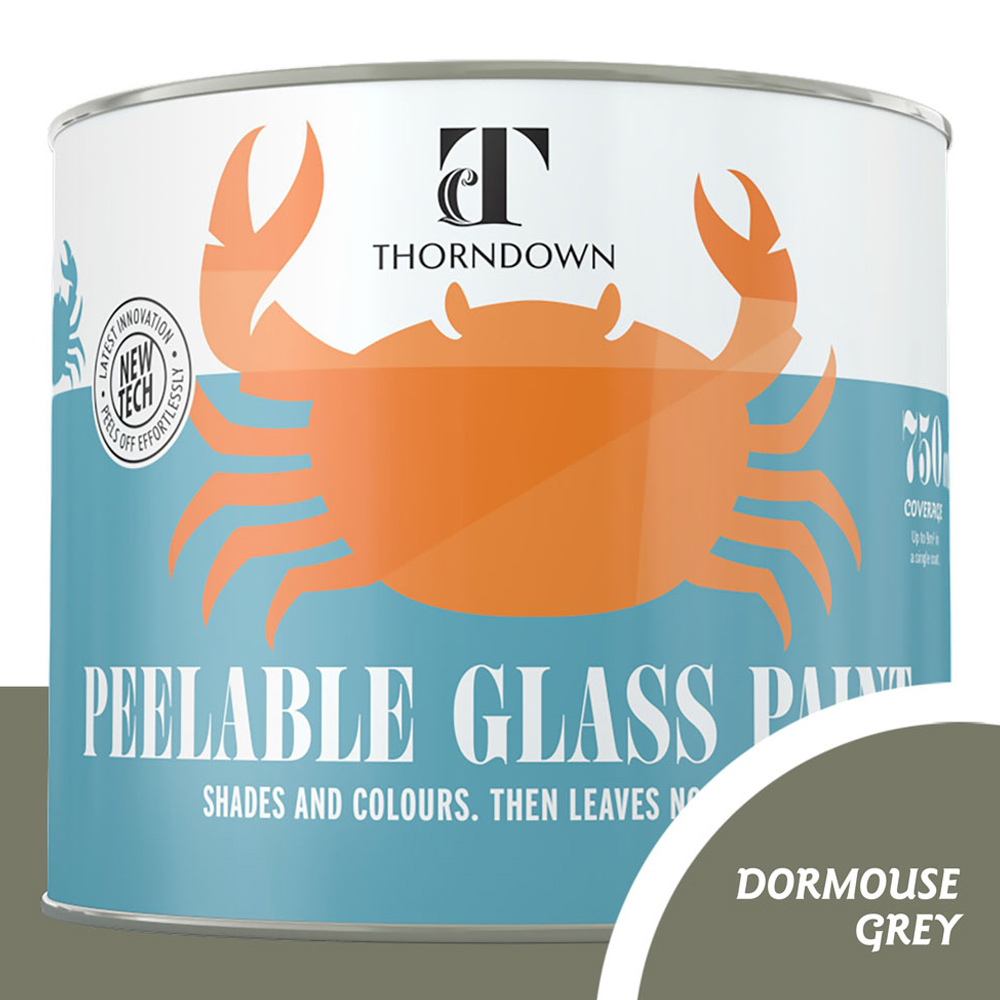 Thorndown Dormouse Grey Peelable Glass Paint 750ml Image 3