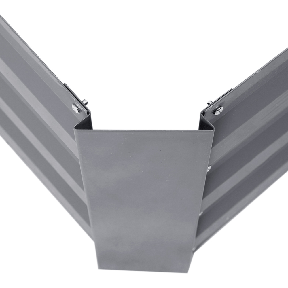 Living and Home 3.2 x 3.2ft Grey Rectangle Weather Resistant Steel Raised Garden Bed Image 3