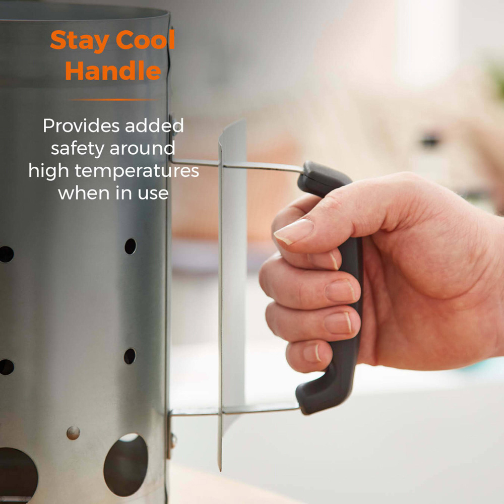 Tower 28cm Charcoal Starter Pan with Stay Cool Plastic Handle Image 5