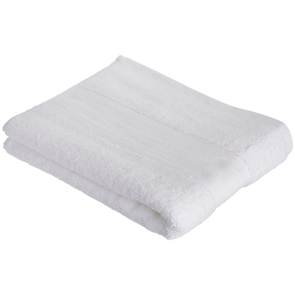 Wilko Supersoft Cotton White Bath Towel Image 1