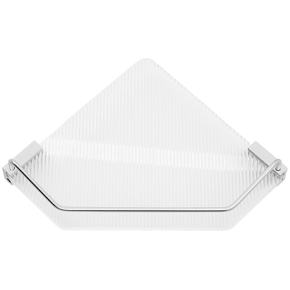 Living and Home Single Tier Acrylic Bathroom Corner Shelf Image 3