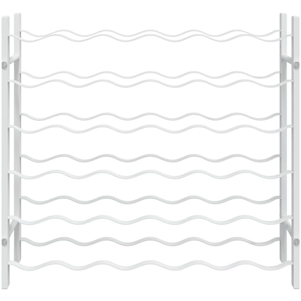 vidaXL 36 Bottle White Freestanding Wine Rack Image 3