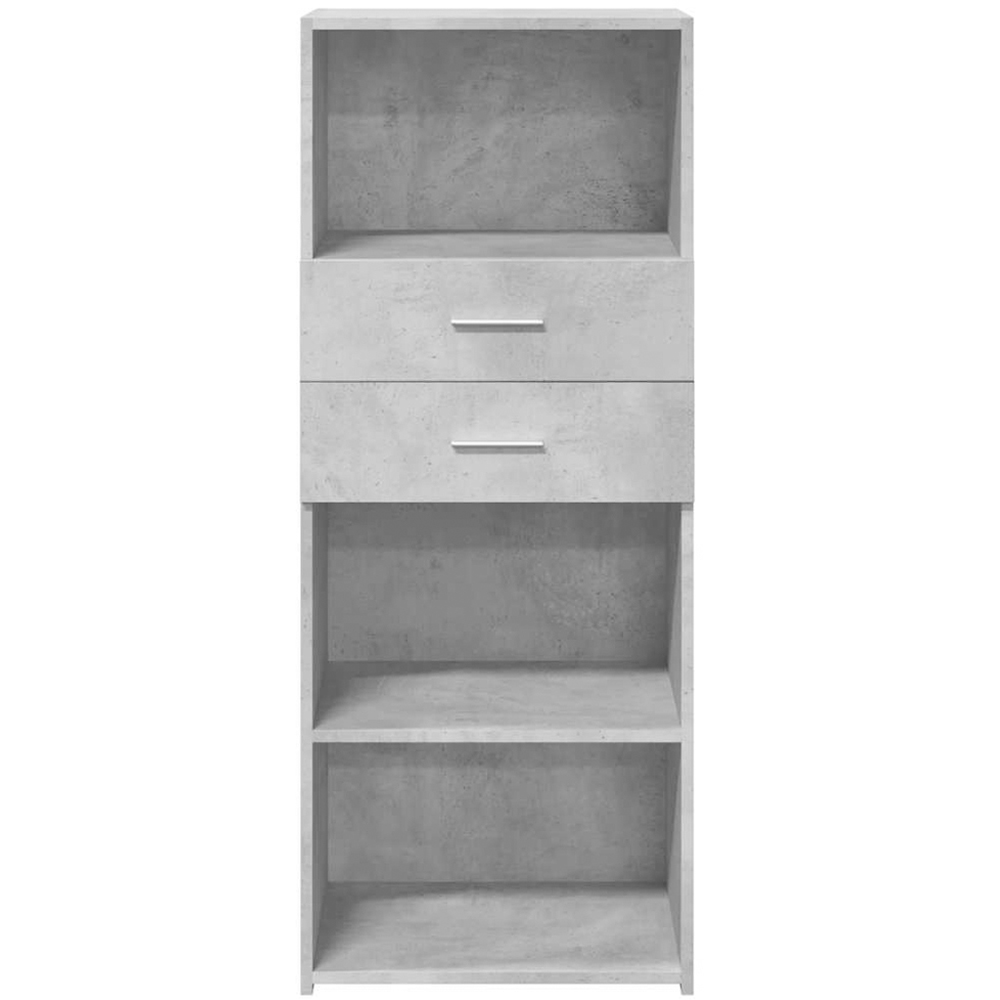 vidaXL 2 Drawer 3 Shelf Concrete Grey Highboard Image 4