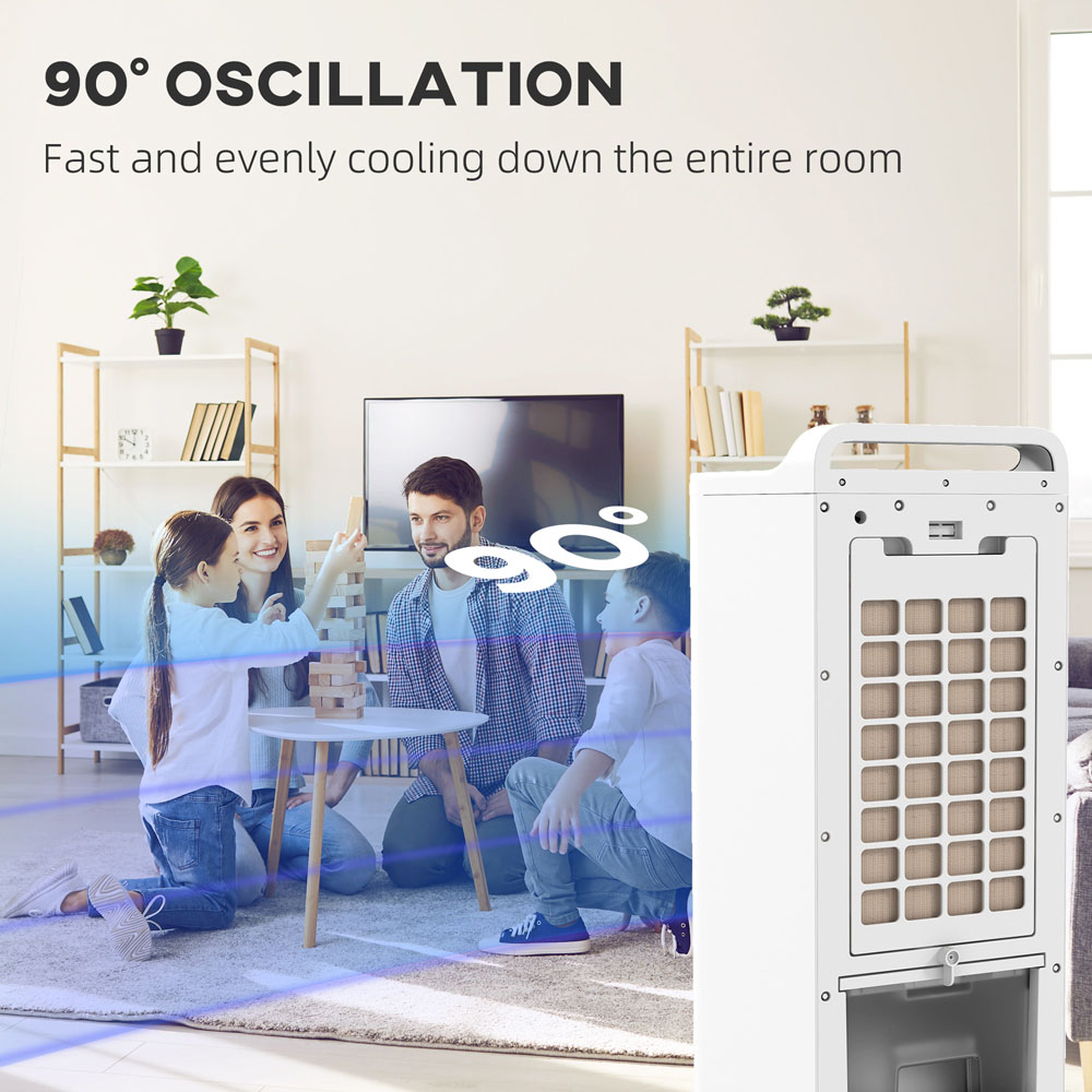 HOMCOM White Mobile Air Cooler Image 7