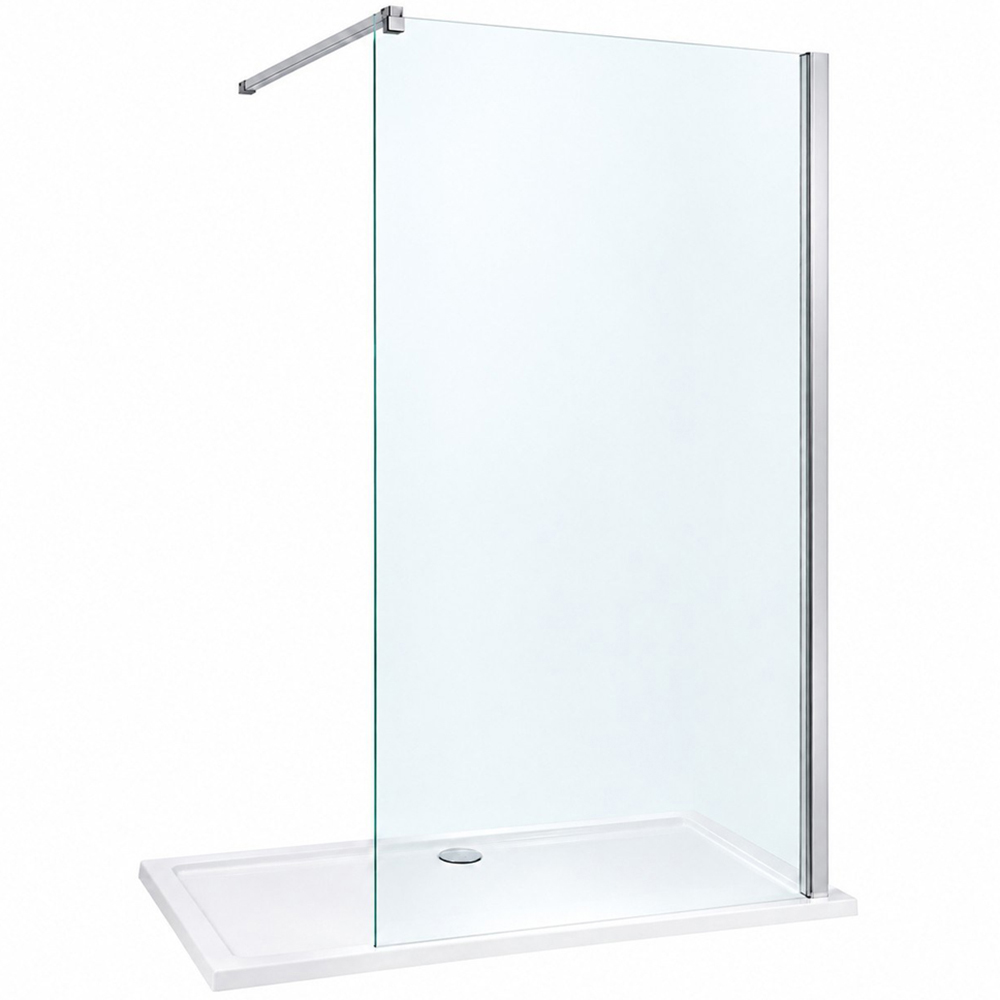 Stech Homes Walk-in Shower Screen with Shower Tray 1000 x 1900mm Image 1