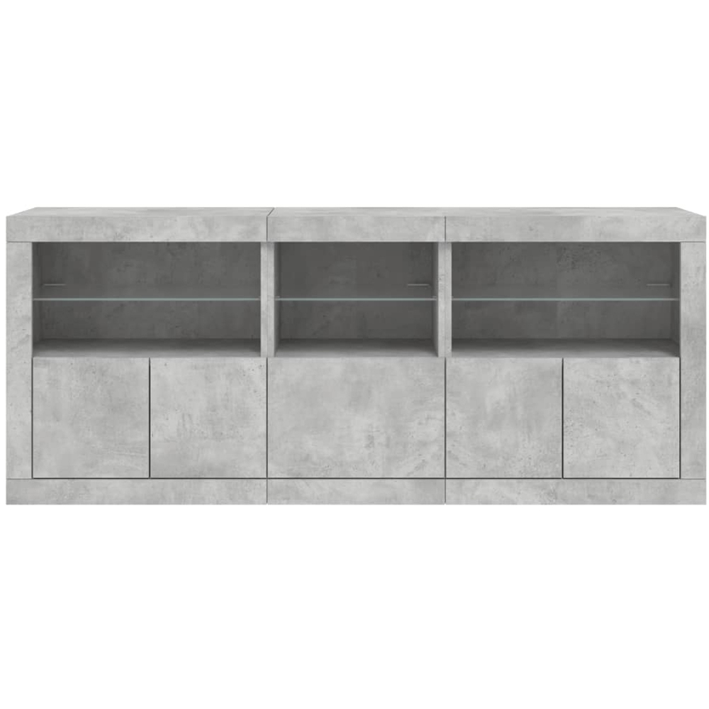 vidaXL 5 Door 6 Shelf Concrete Grey Sideboard Image 5