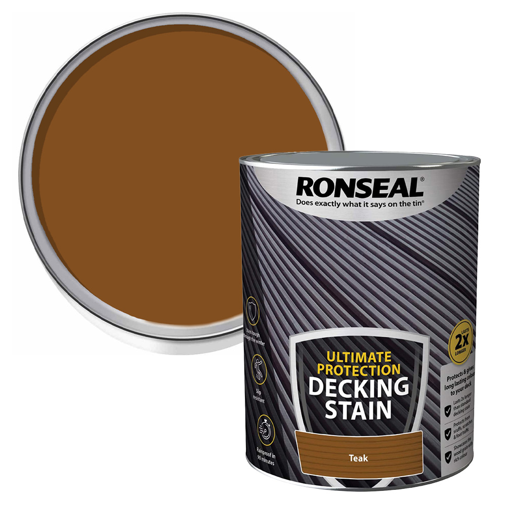 Ronseal Ultimate Protection Teak Decking Stain 5L Image 1