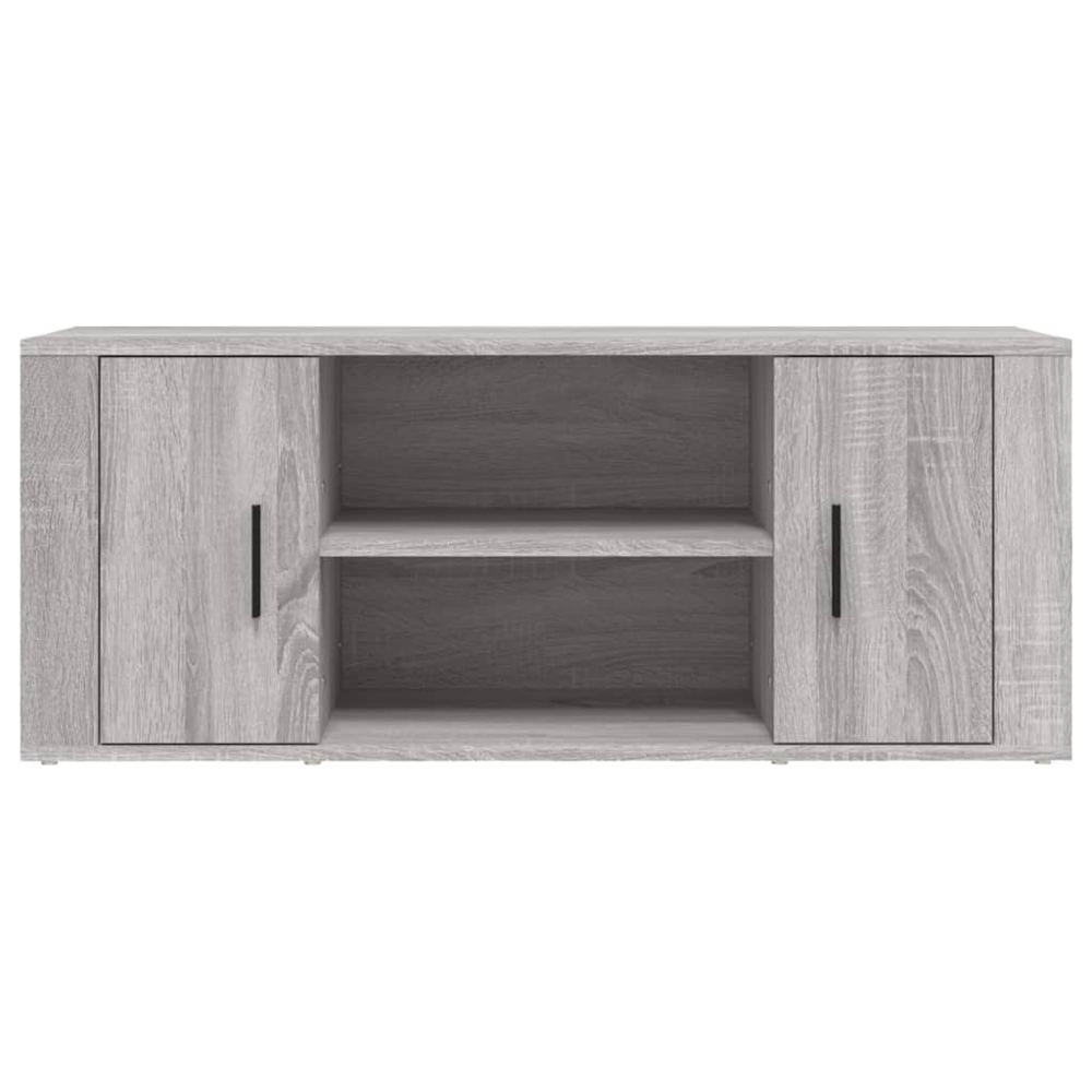 vidaXL 2 Door 2 Shelf Grey Sonoma TV Cabinet Image 5