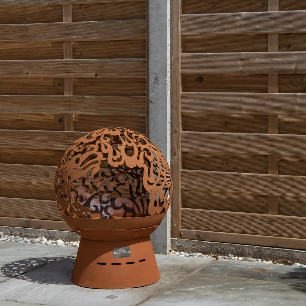 Havana Steel Helios Fireglobe Outdoor Fire Pit 57cm Image 4