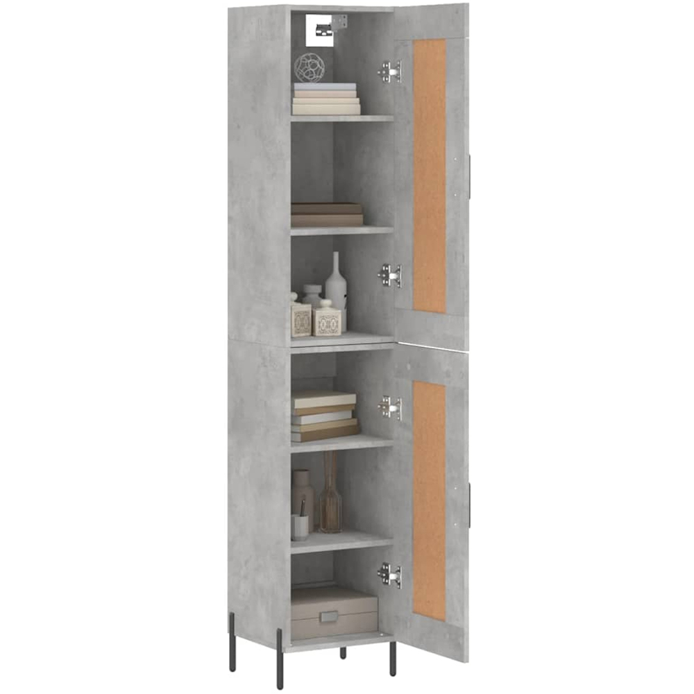 vidaXL 2 Door Concrete Grey Highboard Image 3
