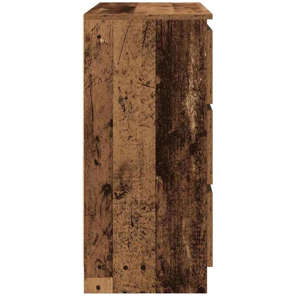vidaXL 3 Drawer Old Wood Sideboard Image 7