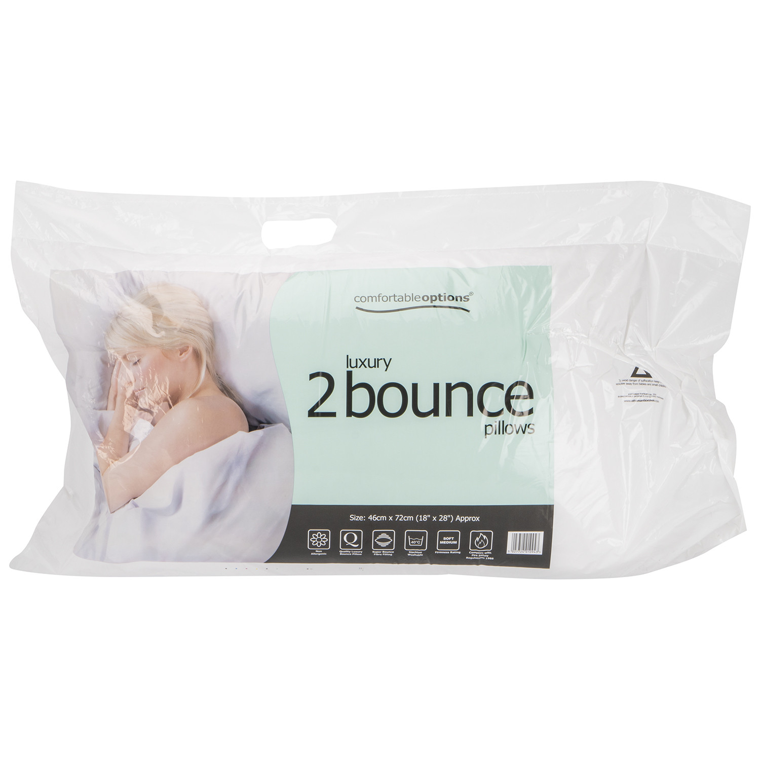 Comfortableoptions Luxury Bounce Pillows 2 Pack Image 1