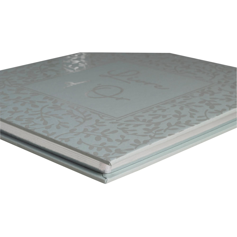 Exacompta AutentiK Sage Green Floral Design Guest Book with Crystal Box 140 Pages Image 6