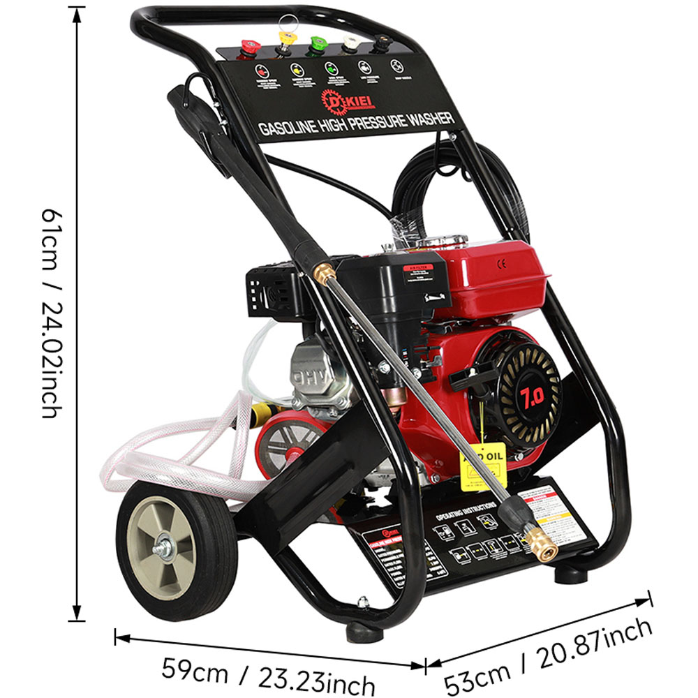 Living and Home 7.0HP Petrol Water Pressure Washer with Spray Gun Image 8