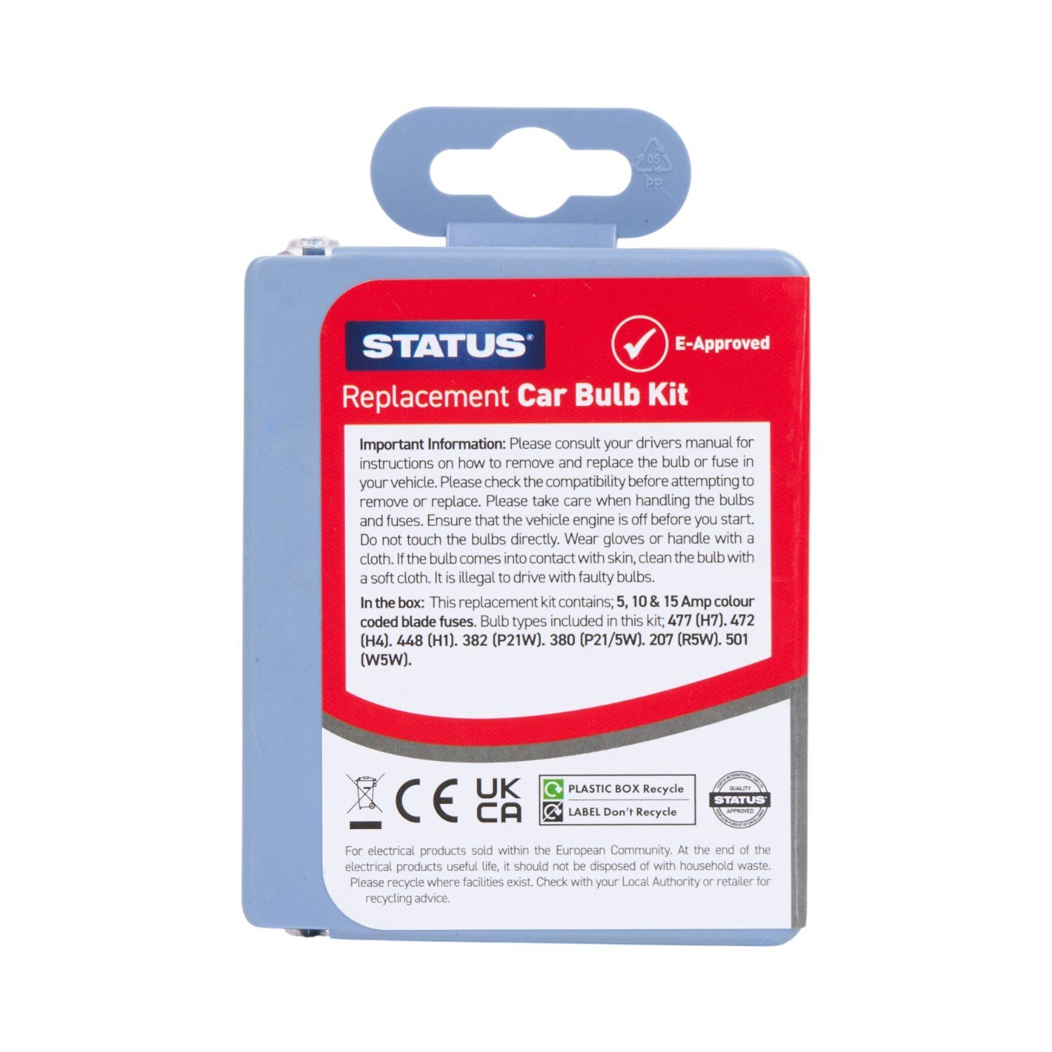 Status Universal Car Bulb and Fuse Kit Image 3