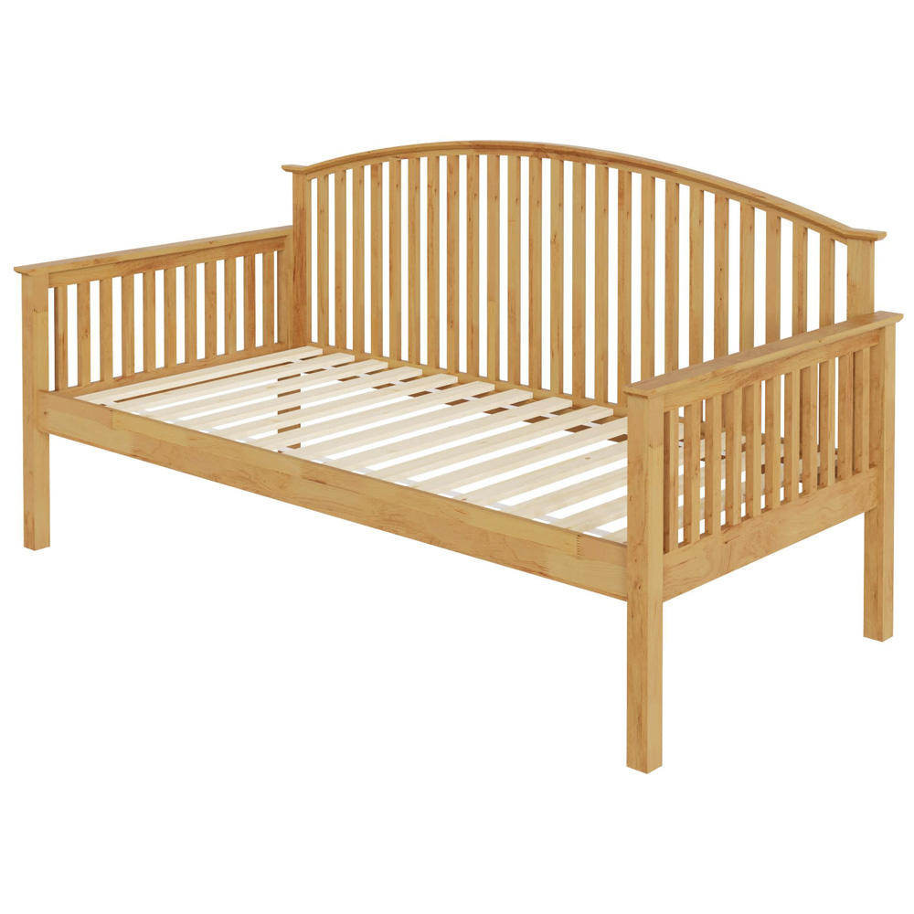 GFW Madrid Single Oak Wood Wooden Day Bed Image 2