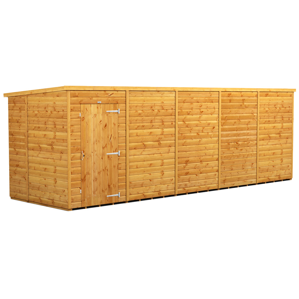Power Sheds 20 x 6ft Pent Wooden Shed Image 1