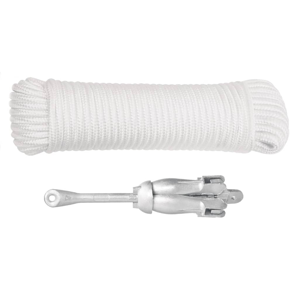 Walplus Silver Malleable Iron Foldable Anchor with Rope 1.5kg Image 2