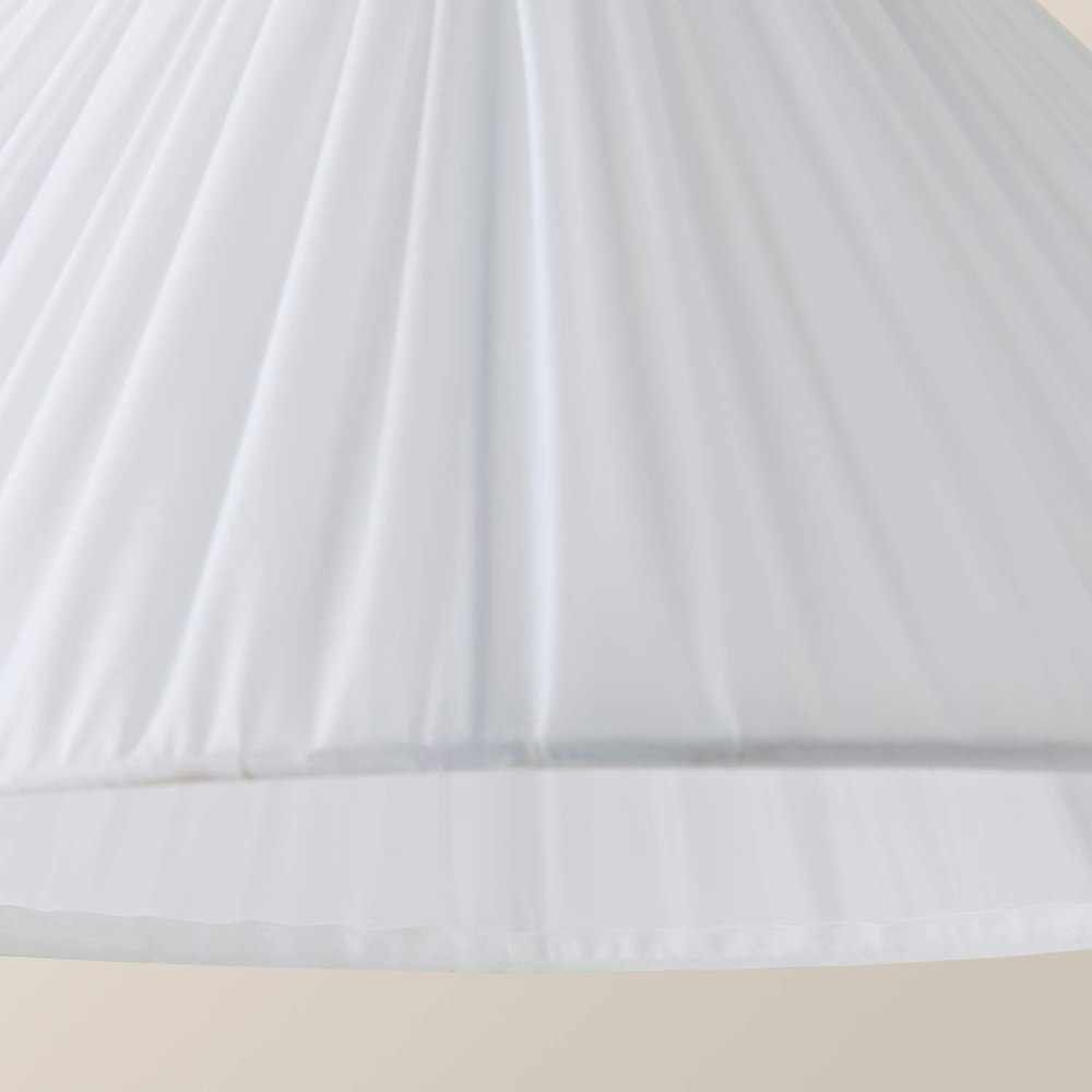 ValueLights Posie White Gathered Tapered Wave Easy Fit Pendant Lamp Shade 50cm Image 5