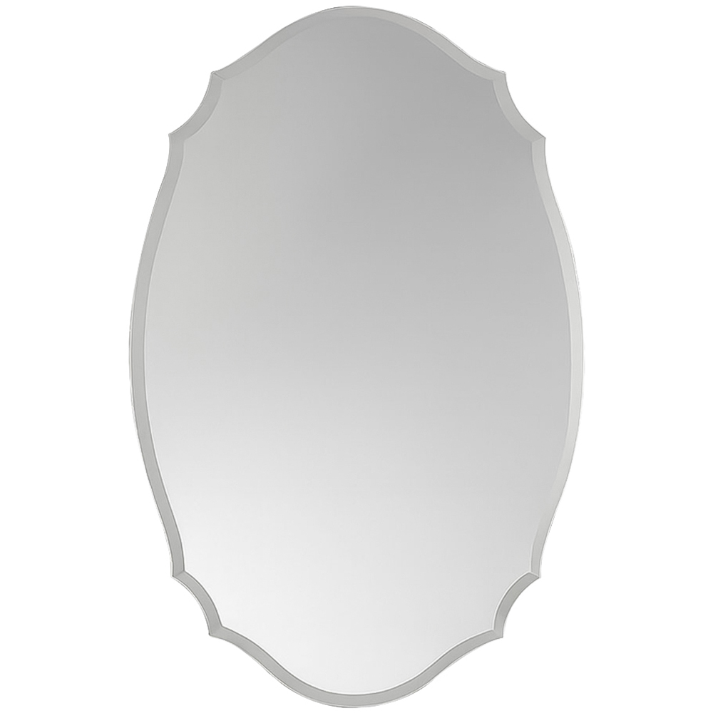 Neo Ellipse Frameless Bevelled Edge Wall Mirror 60 x 40cm Image 1