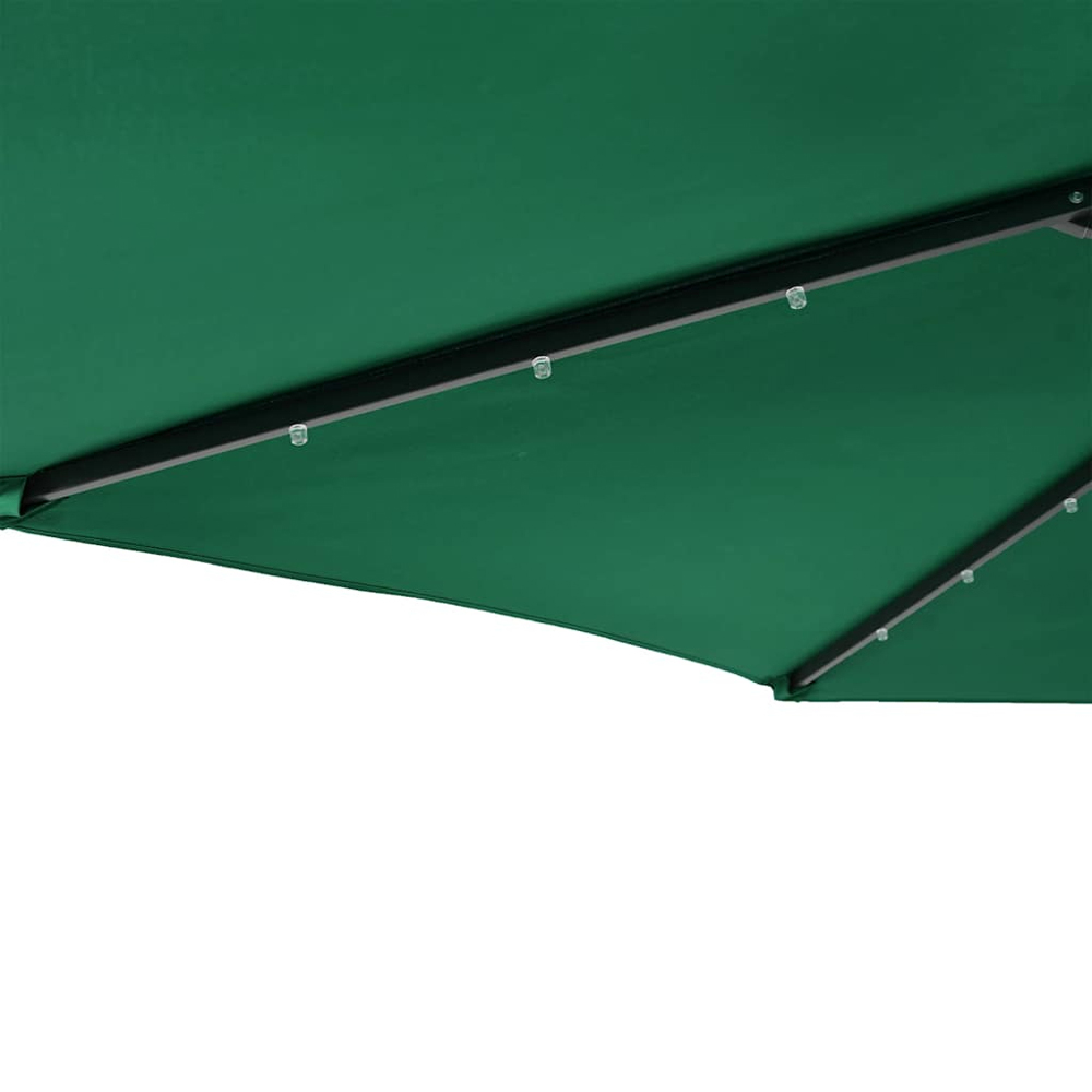 vidaXL Green LED Light Garden Parasol with Steel Pole 2.25m Image 7