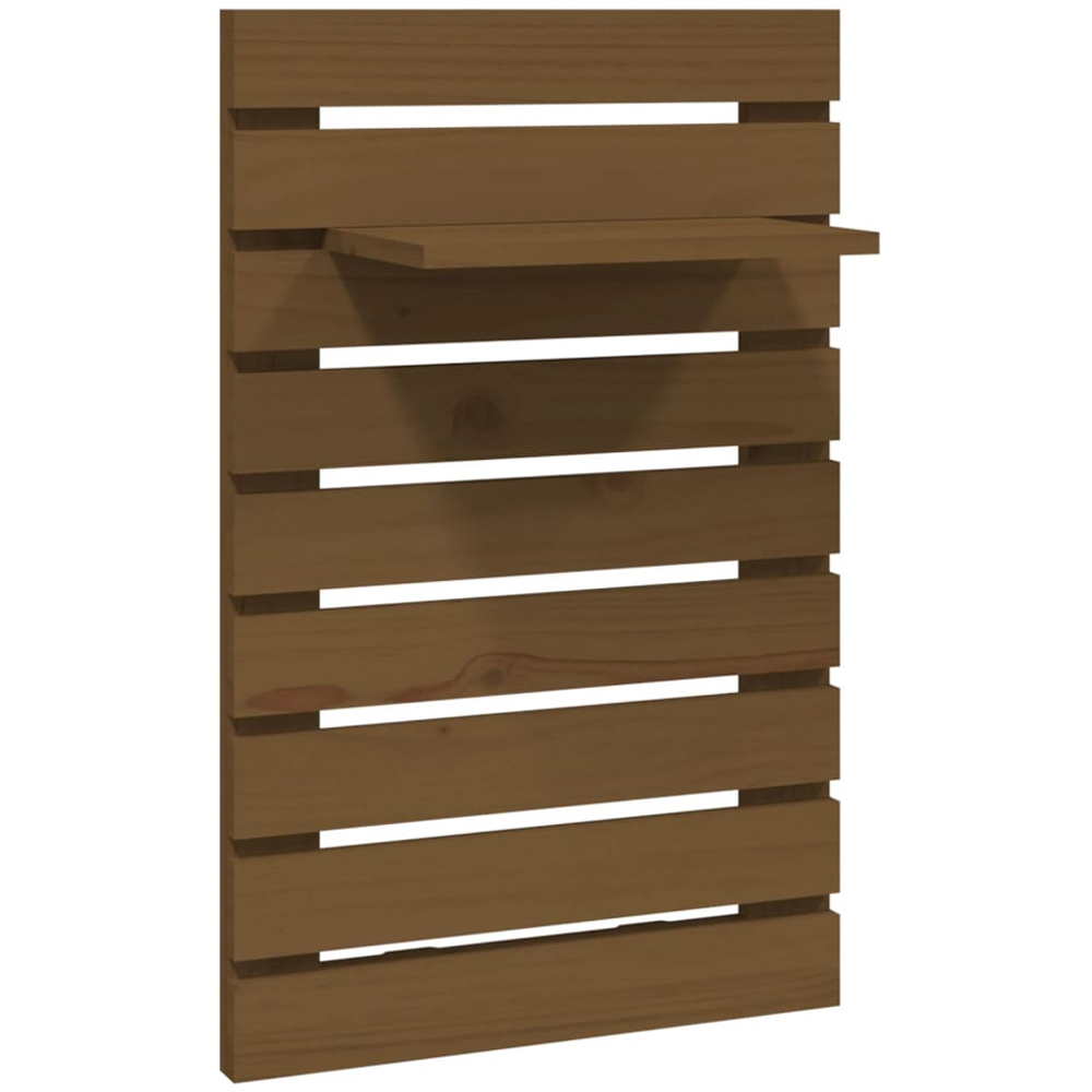 vidaXL Honey Brown Adjustable Wall Mounted Bedside Shelf Set of 2 Image 2