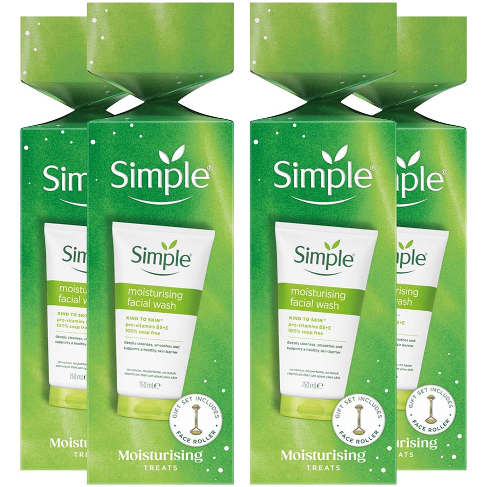 Simple Moisturising Skincare Face Wash Gift Set 4 Pack Image 1