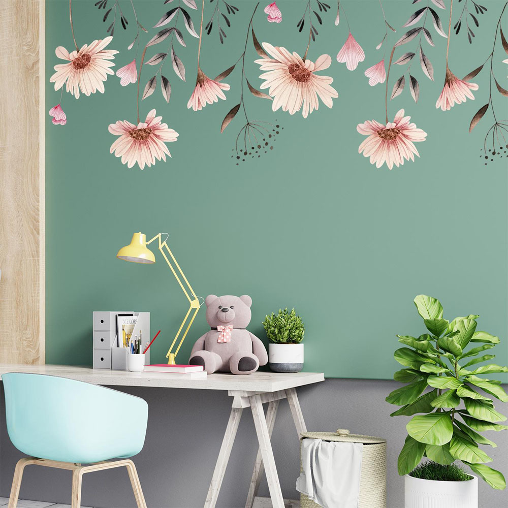 Walplus Flower Theme Delicate Watercolour Flowers Wall Stickers Image 2